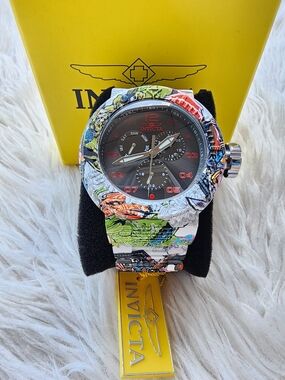 Invicta Men's Multicolor Graphic Dive-Style Watch Original Brand New